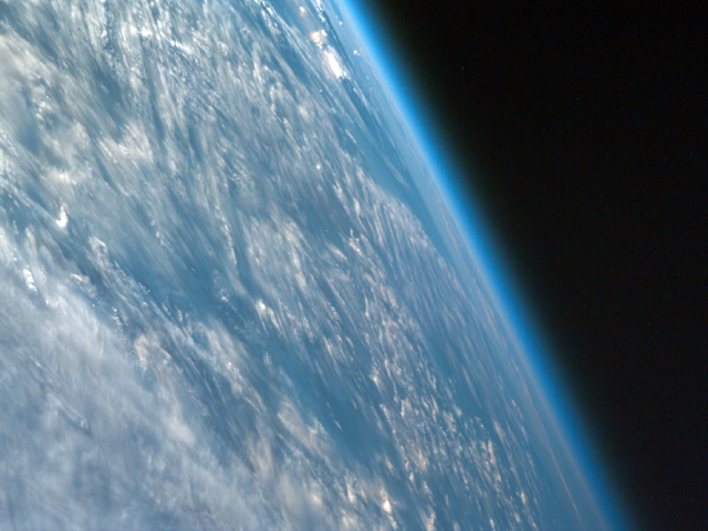 atmosphere de la Terre de l'espace