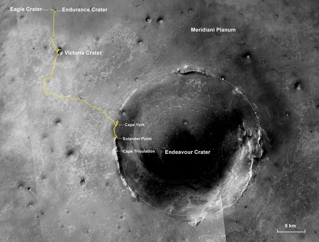 Cratère Endeavour-Opportunity