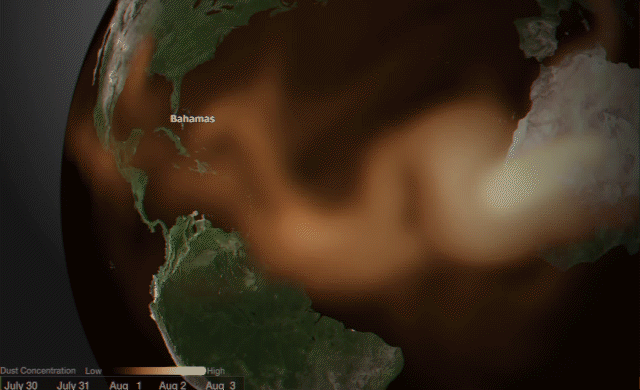 Saharan Dust Cloud Travels Across Atlantic@GuruMeditation