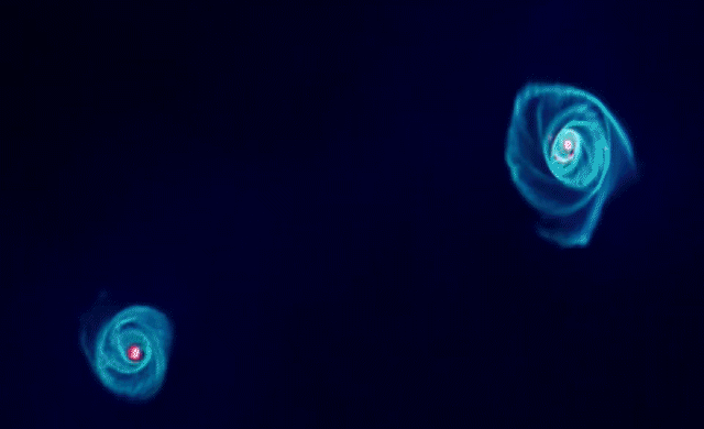 Un collier d’étoiles, formé par la fusion de deux galaxies, avec l’effet d’une lentille gravitationnelle Andromede-voie-lactee_1@GuruMeditation