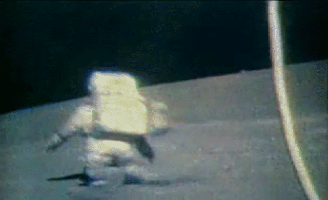 Astronaut Schmitt falls (Apollo 17)_134-201