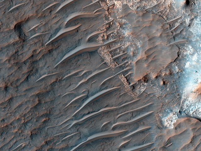 Mars-HiRISE-transverse aeolian ridges