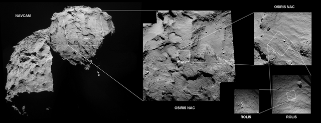 Navcam-Osiris, Rosetta-zone Philae