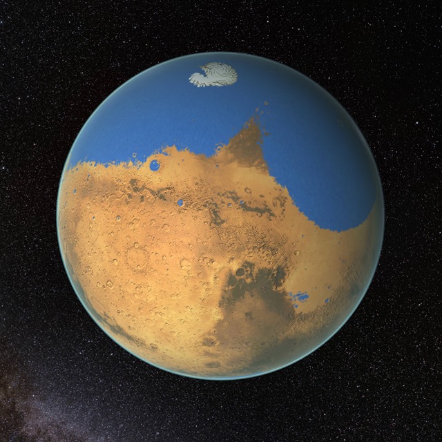 Océan-Mars-VLT-NASA