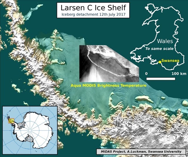Larsen C iceberg Sat