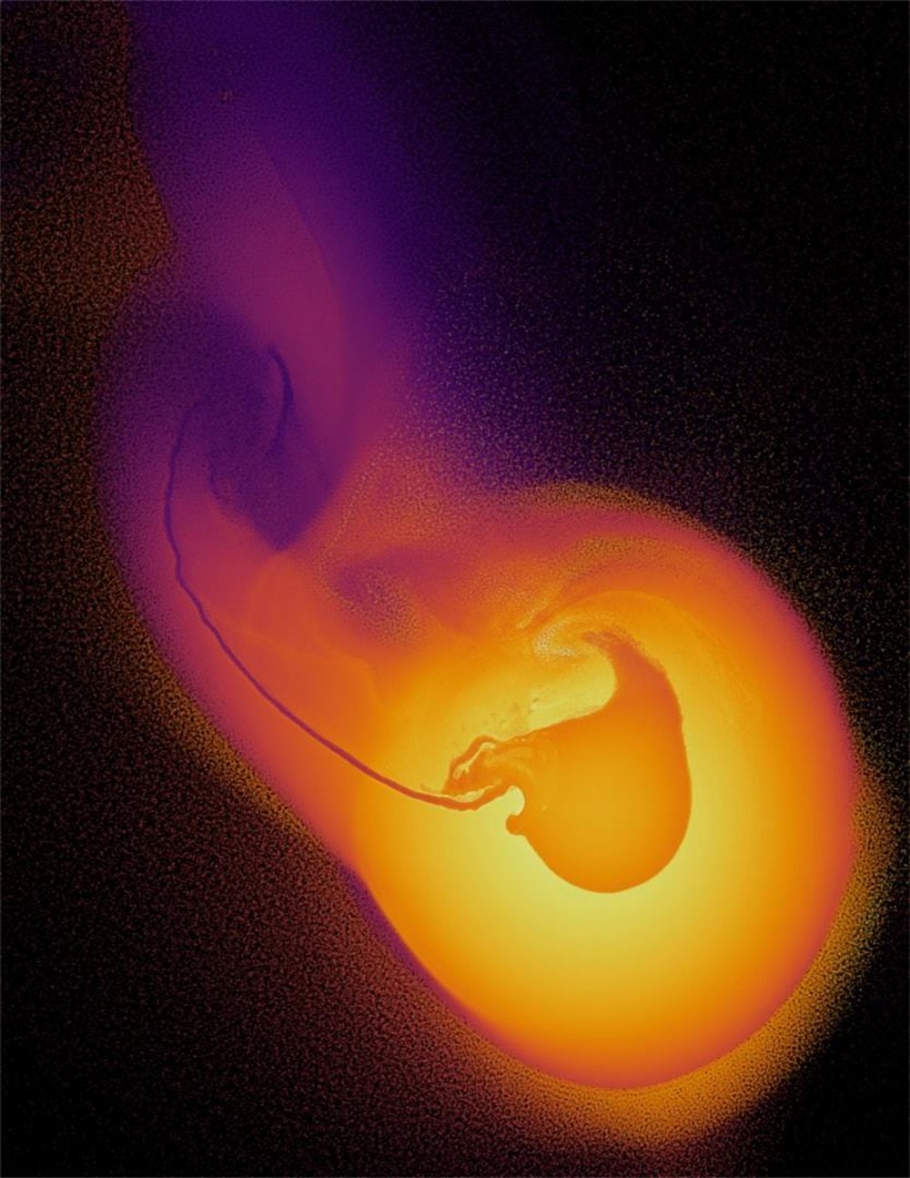 uranus-protoplanete simulation