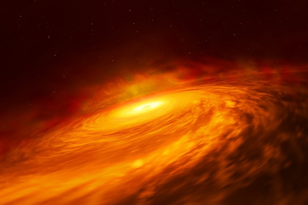 Artist’s impression of NGC3147 black hole disc