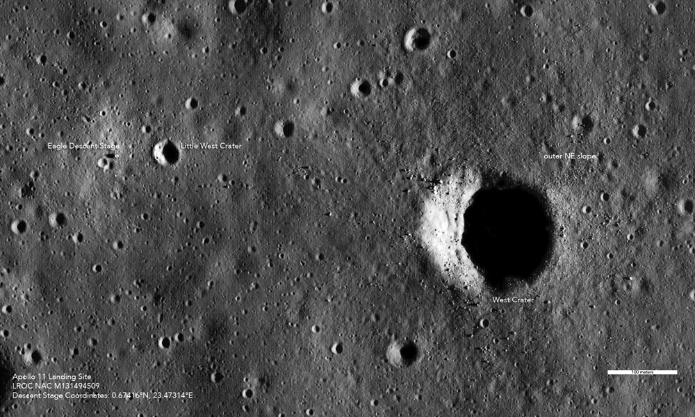 Apollo 11 Landing Site, LROC NAC M175124932R
