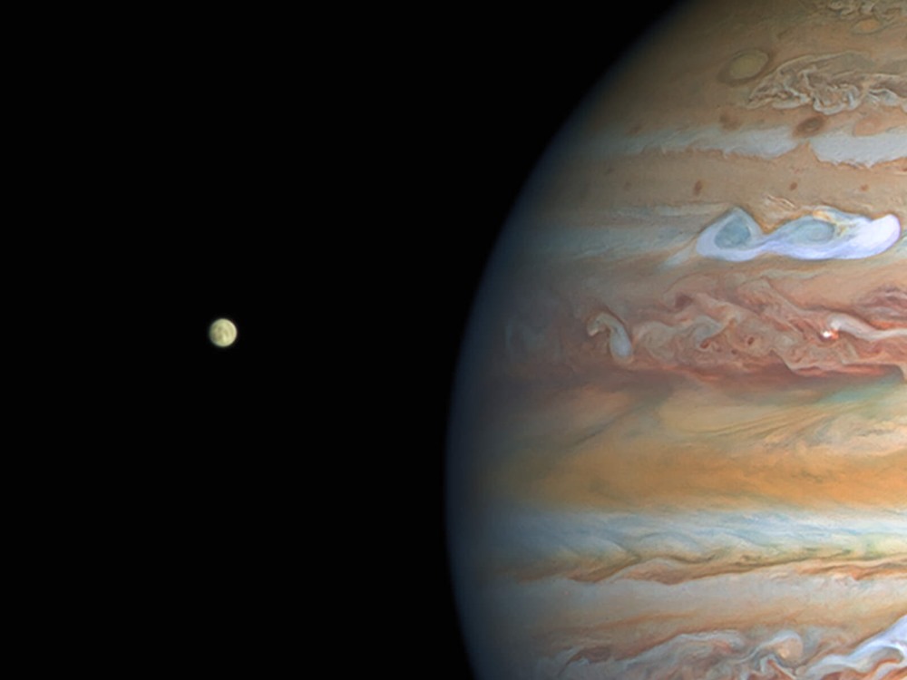 Hubble's View of Jupiter and Europa in August 2020