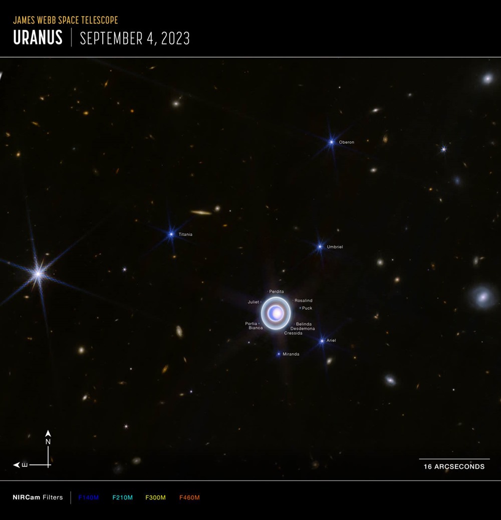 Uranus pole nord JWST 2 23